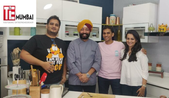 (L-R) Sanket S, Chef Harpal Singh Sokhi, Arjun Vaidya & Trisha Rajani Vaidya