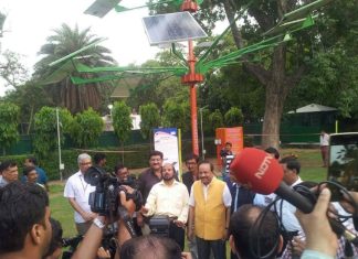 A solar tree in Delhi