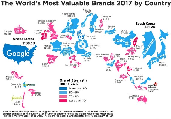 The world's most-valuable brands 2017-Startagist